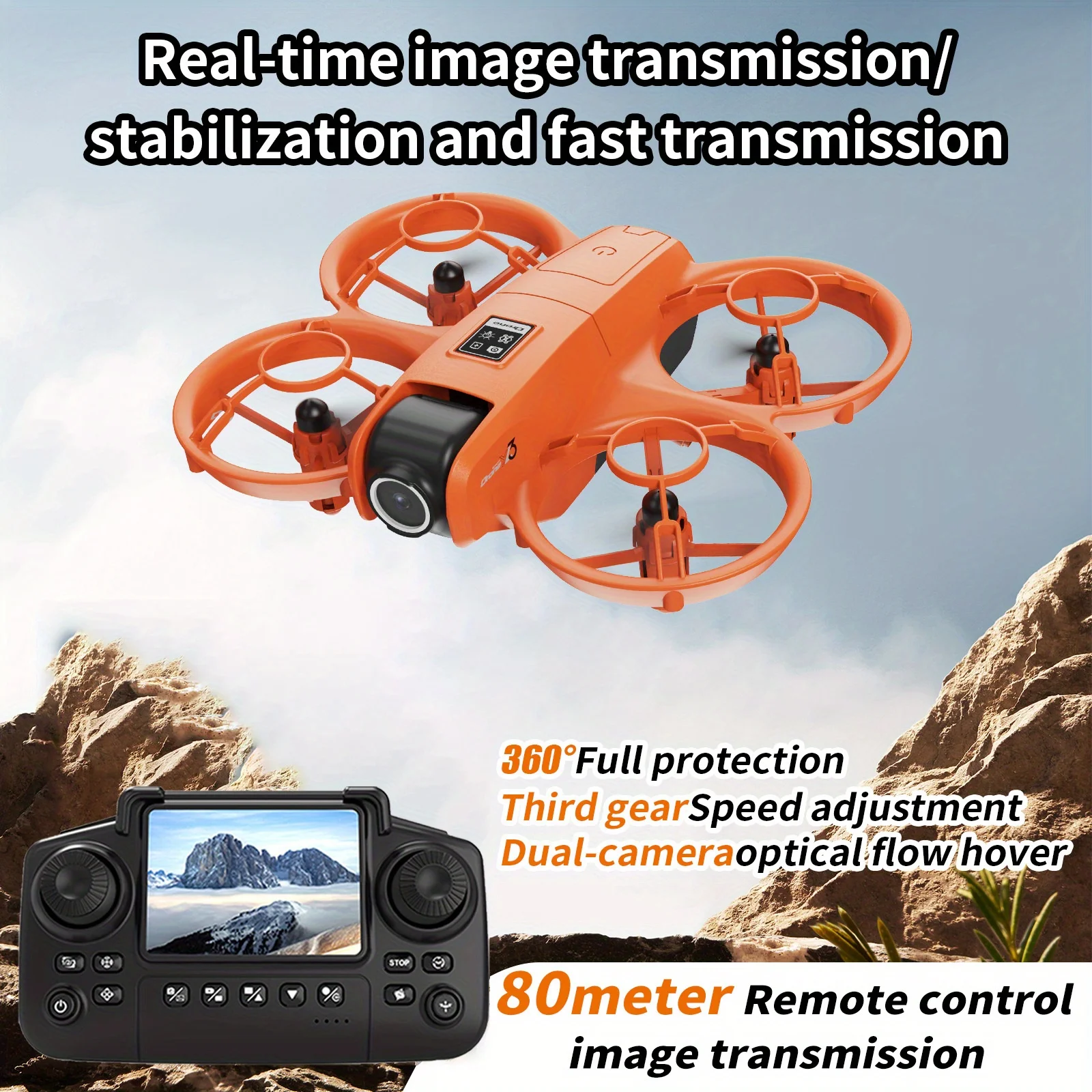 Drone Battery Adapter - YL3 Katlanabilir Seyahat Drone'u, HD Çift