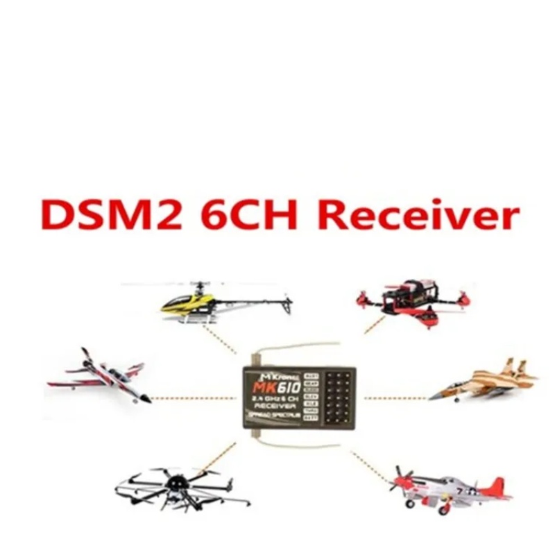 DSM2 MK610 AR6100 2.4G 6CH RC  - Drone Battery Adapter incelemesi ve fiyatı